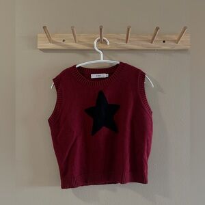 Star knit vest